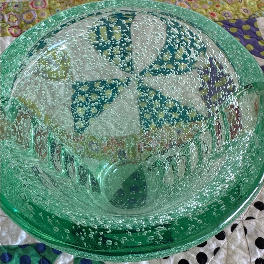 STUNNING French Art Deco Green Glass Vase by Daum (Nancy), 1930s, THICK HEAVY - Picture 7 of 8